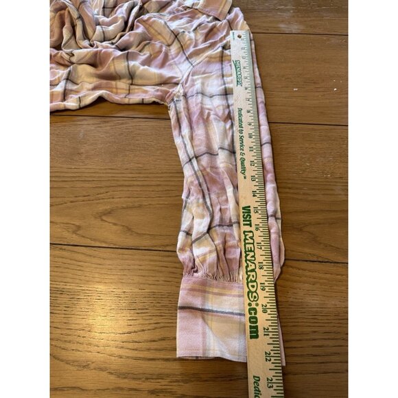 Chaps V Neck Long Sleeve Flannel Shirt Size Small Modern Designer Hiking Outdoor - Picture 8 of 16